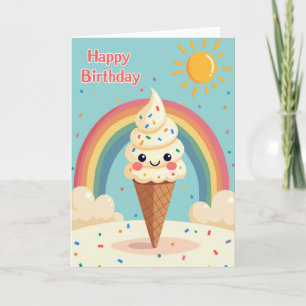 Carte d'anniversaire mignonne avec paillettes