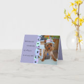 Carte d'anniversaire mignonne de Yorkie (Fleur jaune)