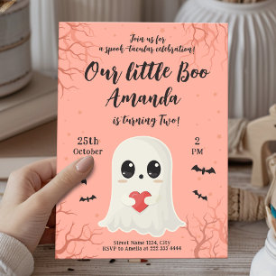 Carte d'anniversaire mignonne d'Halloween avec fan