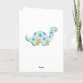 Carte d'anniversaire mignonne Dinosaur 2e (Dos)