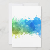 Carte d'anniversaire mignonne d'orignal bleu (Dos)