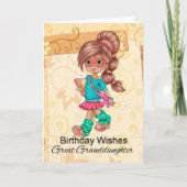 Carte d'anniversaire mignonne et à la mode (Devant)