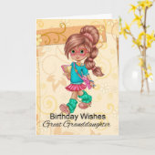 Carte d'anniversaire mignonne et à la mode (Fleur jaune)