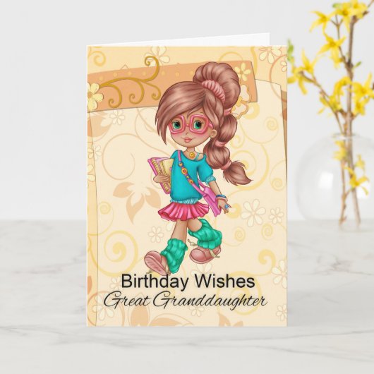 Carte d'anniversaire mignonne et à la mode (Fleur jaune)