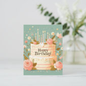 Carte d'anniversaire mignonne et drôle (Debout devant)