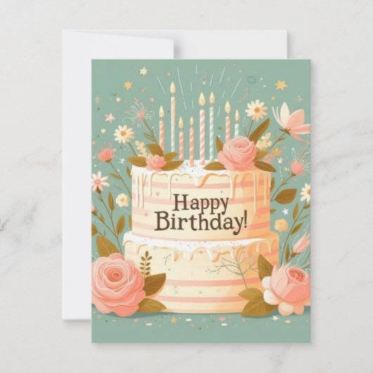 Carte d'anniversaire mignonne et drôle (Devant)