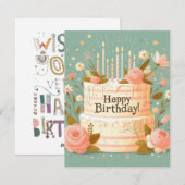 Carte d'anniversaire mignonne et drôle (Devant / Derrière)