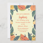 Carte d'anniversaire mignonne Kawaii pour 3 ans (Dos)