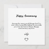 Carte d'anniversaire mignonne | Pour Associé, Mari (Dos)