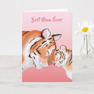 Carte d'anniversaire mignonne pour maman avec une