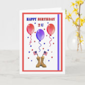 Carte d'anniversaire militaire (Fleur jaune)