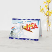 Carte d'anniversaire militaire vintage (Fleur jaune)