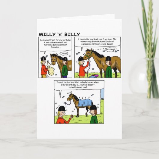 Carte d'anniversaire Milly et Billy (Devant)