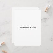 Carte d'anniversaire minimaliste blanche pour frèr (Devant/Arrière en situation)