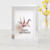 Carte d'anniversaire minimaliste de typographie (Fleur jaune)