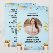 Carte d'anniversaire minimaliste moderne (Devant / Derrière)
