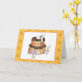 Carte d'anniversaire minuscule de chefs (Fleur jaune)