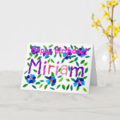 Carte d'anniversaire "Miriam" (Fleur jaune)