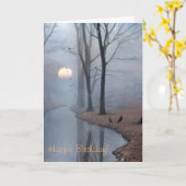 Carte d'anniversaire Misty Morning (Fleur jaune)