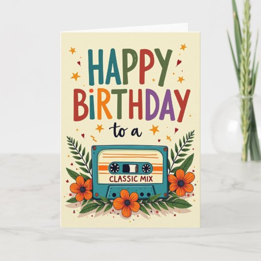 Carte d'anniversaire Mixtape Classique (Devant)