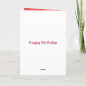 Carte d'anniversaire Mocha bunny (Dos)