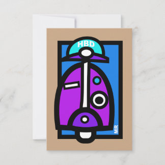 Carte d'anniversaire Mod Scooter