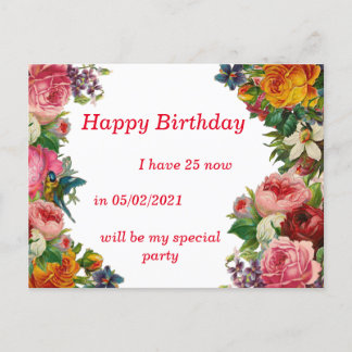 CARTE D'ANNIVERSAIRE MODERNE