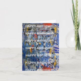 Carte d'anniversaire moderne abstraite joyeuse
