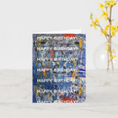 Carte d'anniversaire moderne abstraite joyeuse (Fleur jaune)