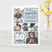 Carte d'anniversaire moderne avec grille et texte (Fleur jaune)