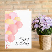 Carte d'anniversaire moderne colorée avec ballons 