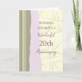 Carte d'anniversaire moderne du 20e Mariage (Devant)