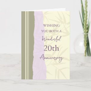 Carte d'anniversaire moderne du 20e Mariage