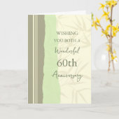 Carte d'anniversaire moderne du 60e Mariage (Fleur jaune)