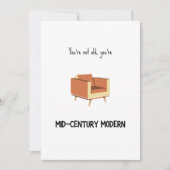 Carte d'anniversaire moderne du milieu du siècle a (Devant)