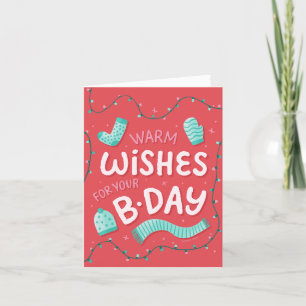 Carte d'anniversaire moderne et brillante personna