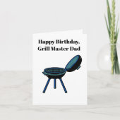Carte d'anniversaire moderne Grill Master Heureux (Devant)