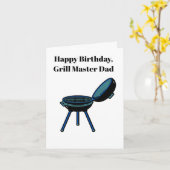 Carte d'anniversaire moderne Grill Master Heureux  (Fleur jaune)