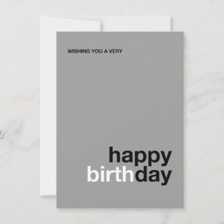 Carte d'anniversaire moderne joyeux - Design minim