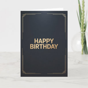 Carte d'anniversaire moderne minimaliste pour homm