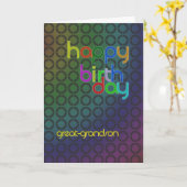 Carte d'anniversaire moderne pour arrière petit-fi (Fleur jaune)