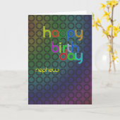 Carte d'anniversaire moderne pour le neveu (Fleur jaune)