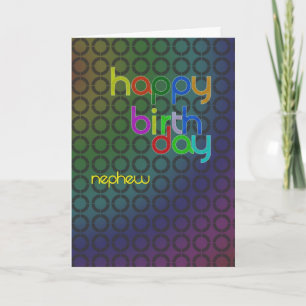 Carte d'anniversaire moderne pour le neveu