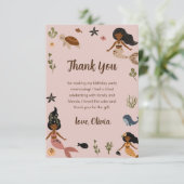 Carte d'anniversaire moderne rose afro-américain (Debout devant)