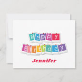 Carte d'anniversaire moderne simple et colorée (Devant)
