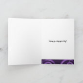 Carte d'Anniversaire moderne violette (Intérieur)