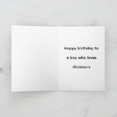 carte d'anniversaire modifiable dinosaure vert jur (Intérieur)