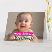 Carte d'anniversaire modifiable - Sweet Cake Desig (Fleur jaune)