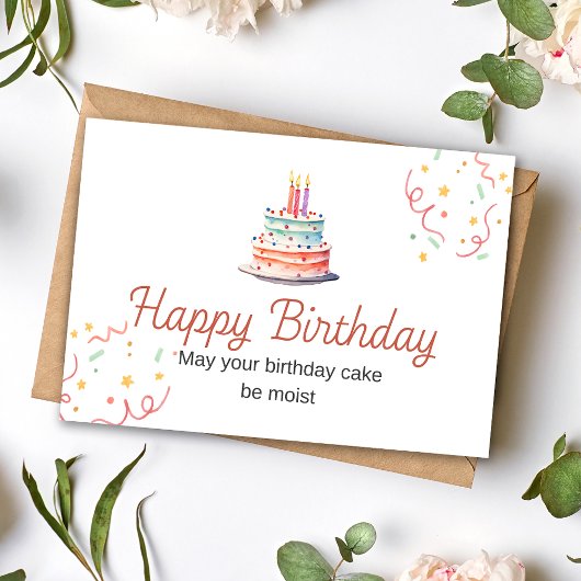 Carte d'anniversaire Moist Birday Cake Birthday