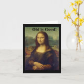 Carte d'anniversaire Mona Lisa (Fleur jaune)
